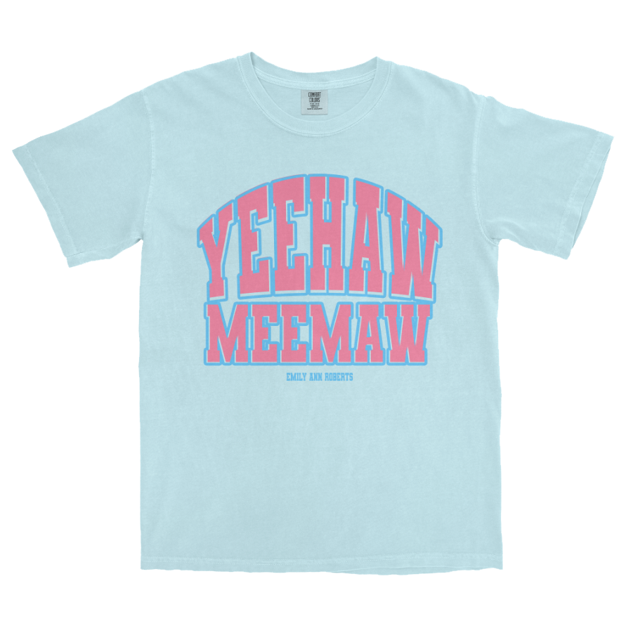 Light Blue Yeehaw Meemaw Tshirt