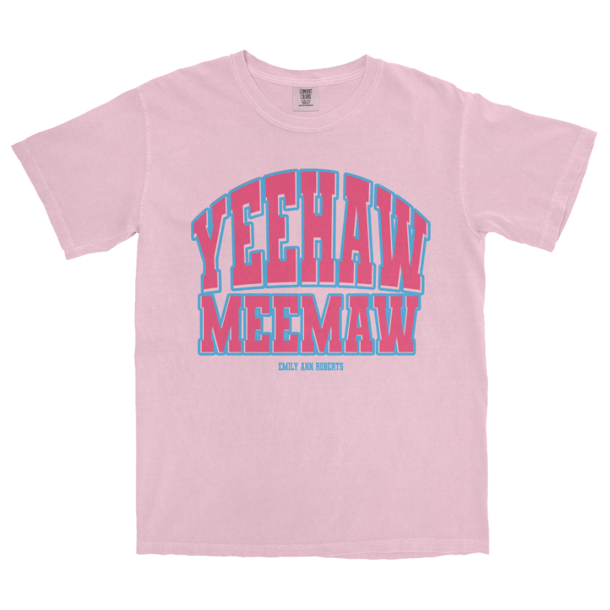 Pink Yeehaw Meemaw Tshirt