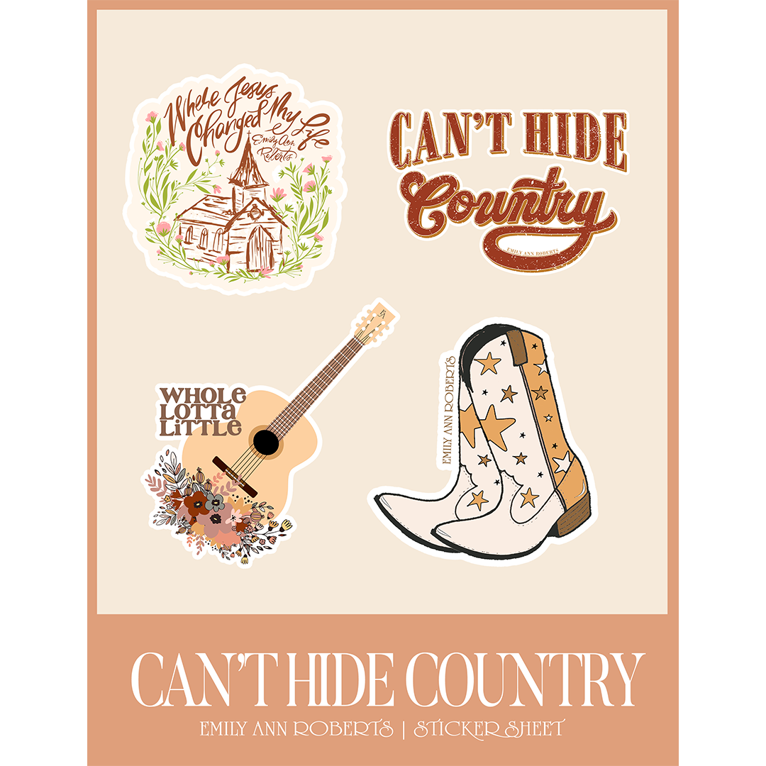 Can't Hide Country Sticker Sheet (Pre-Order)